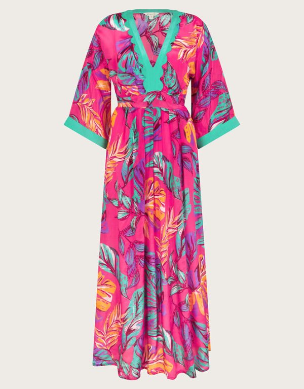 Monsoon Aura Maxi Dress Pink - Image 5