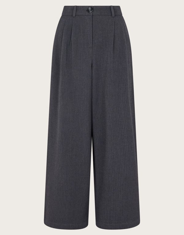 Monsoon Wren Wide Leg Trousers Grey - Image 5