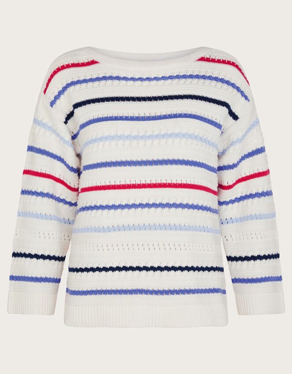 Monsoon Sainy Stitch Jumper Ivory - Image 5