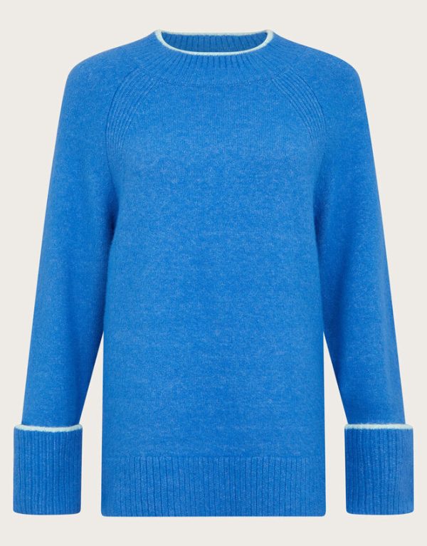 Monsoon Oti Oversized Jumper Blue - Image 5