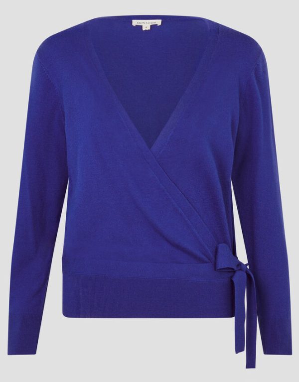 Monsoon Riley Wrap Jumper Blue - Image 5