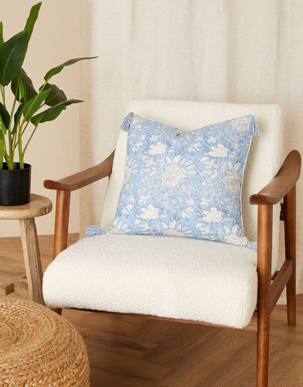 Monsoon ARTISAN STUDIO Woodblock Floral Cushion