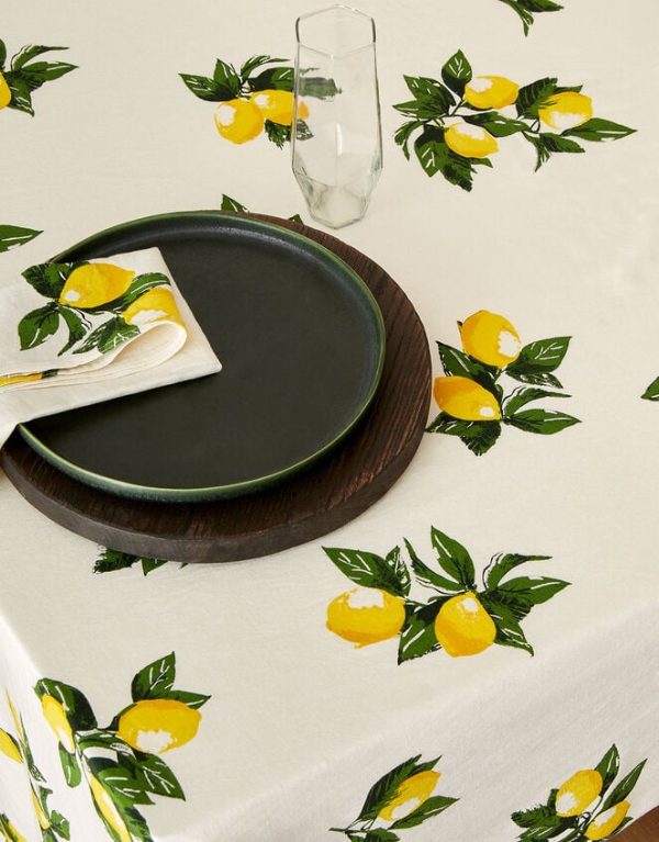 Monsoon Lemon Print Tablecloth