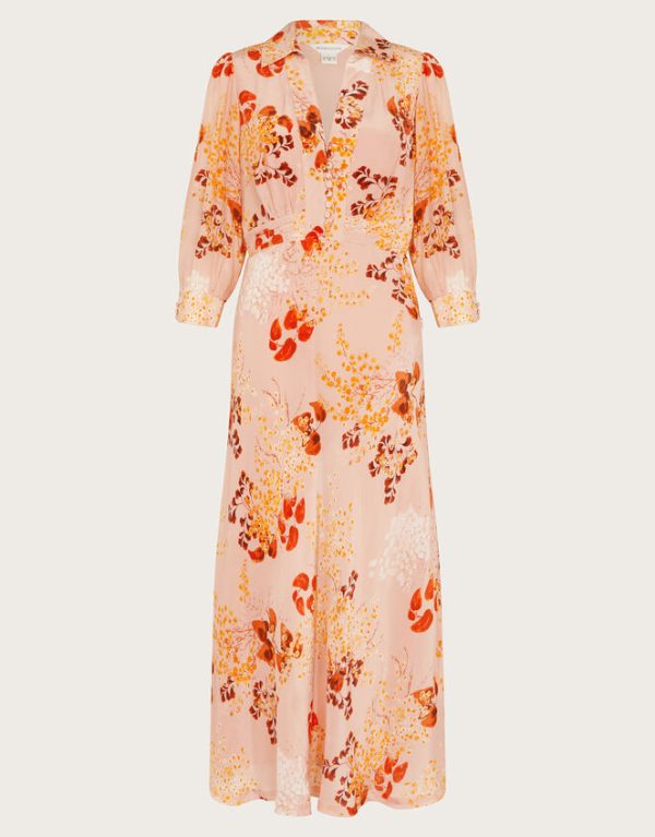 Monsoon Elise Shirt Dress Pink - Image 6