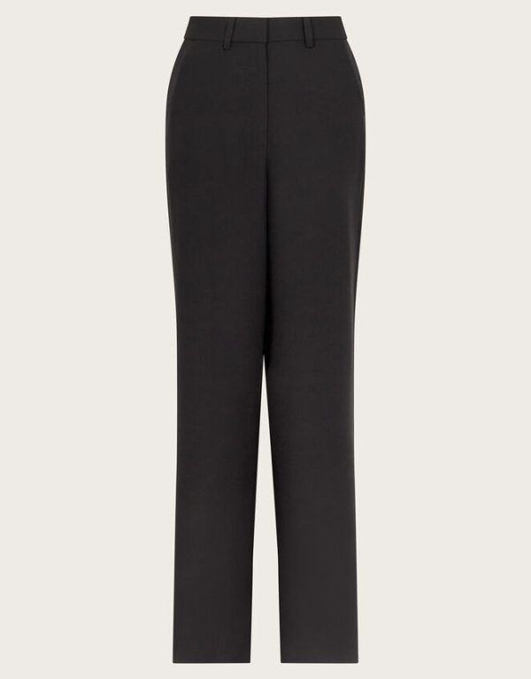 Monsoon Ava Tuxedo Wide Leg Trousers Black - Image 6