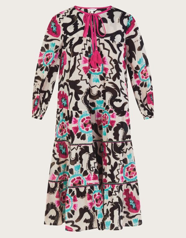 Monsoon Avelle Print Kaftan Black - Image 5