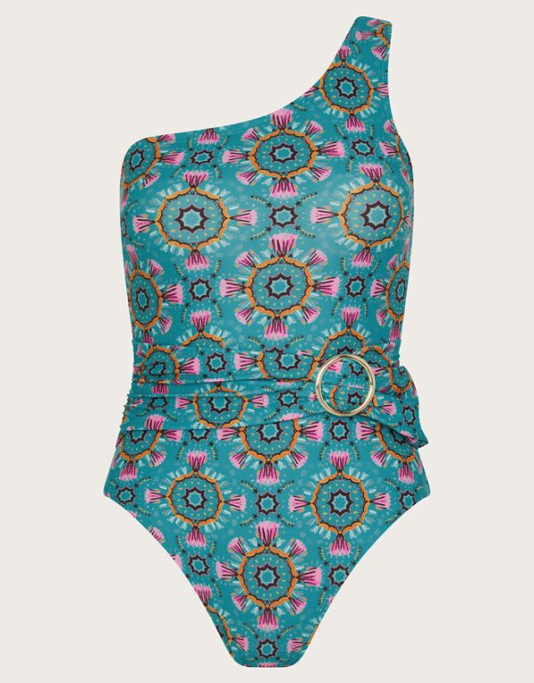 Monsoon Carla Belted Swimsuit Teal - Image 5