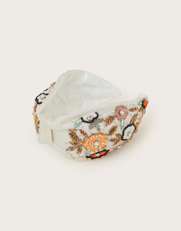 Monsoon Hand-Embellished Floral Headband - Image 2