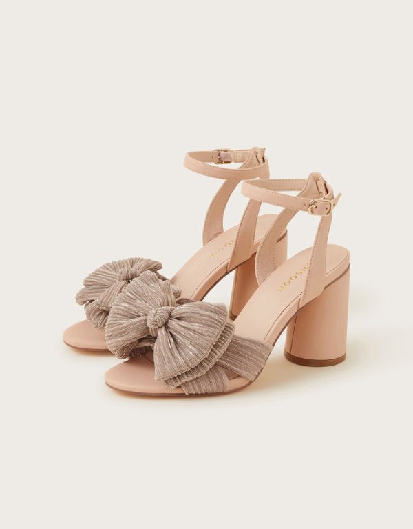 Monsoon Bow Heel Sandals Nude - Image 2