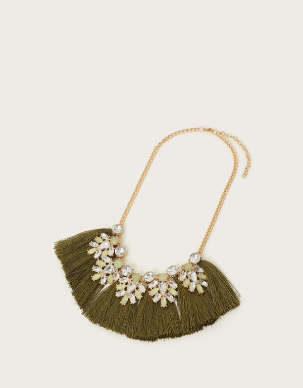 Monsoon Beaded Fringe Necklace - Image 2