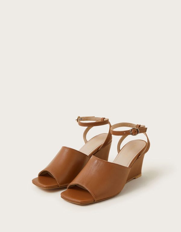 Monsoon Wedge Sandals Tan