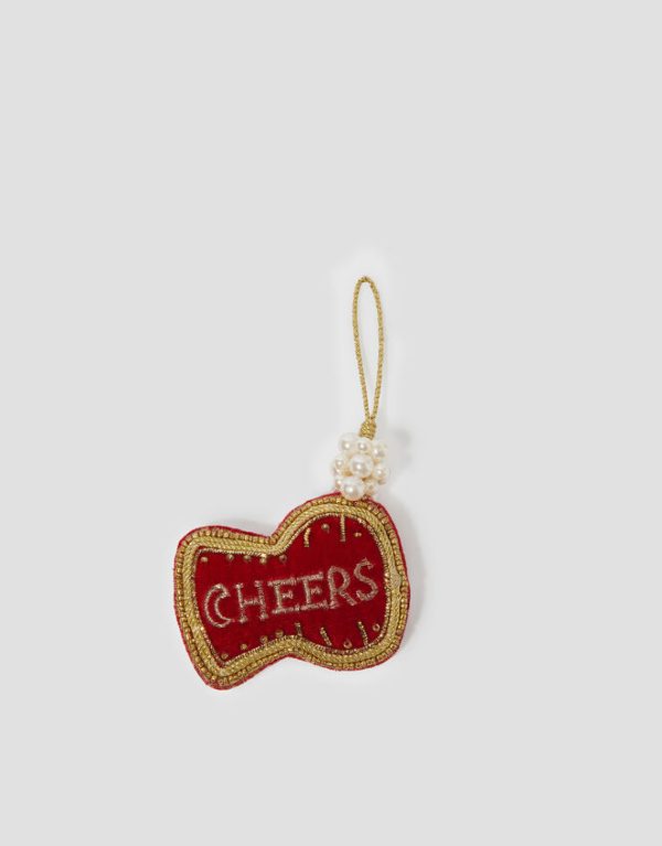 Monsoon Champagne Cork Christmas Tree Decoration