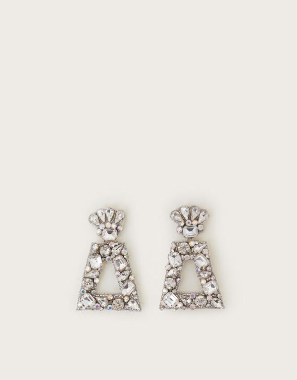 Monsoon Statement Gemstone Drop Earrings - Image 2