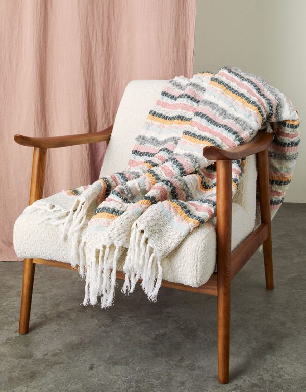 Monsoon Textured Tassel Trim Throw