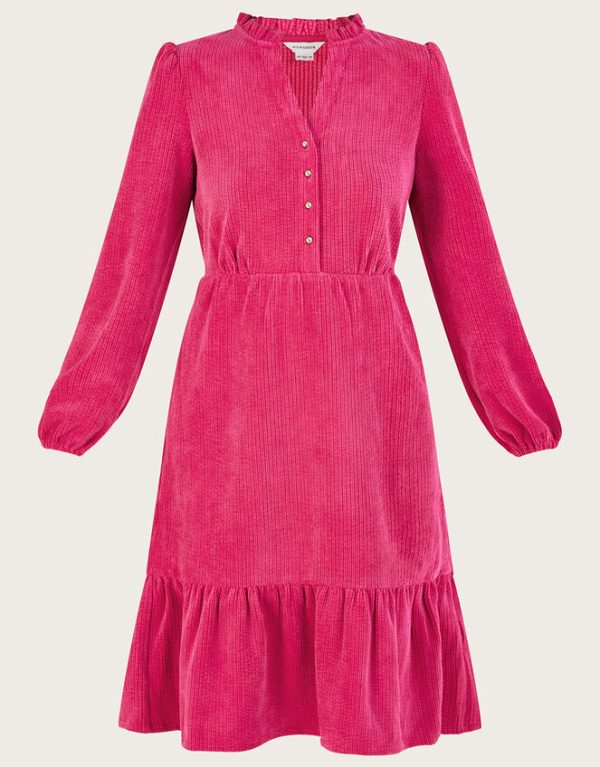 Monsoon Cord Buttoned Dress Pink - Image 5