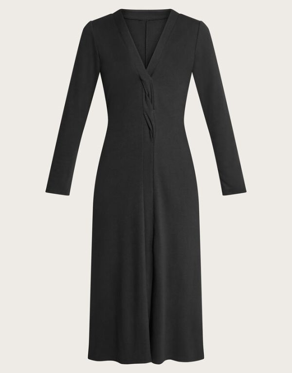 Monsoon Paula Ponte Dress Black - Image 5