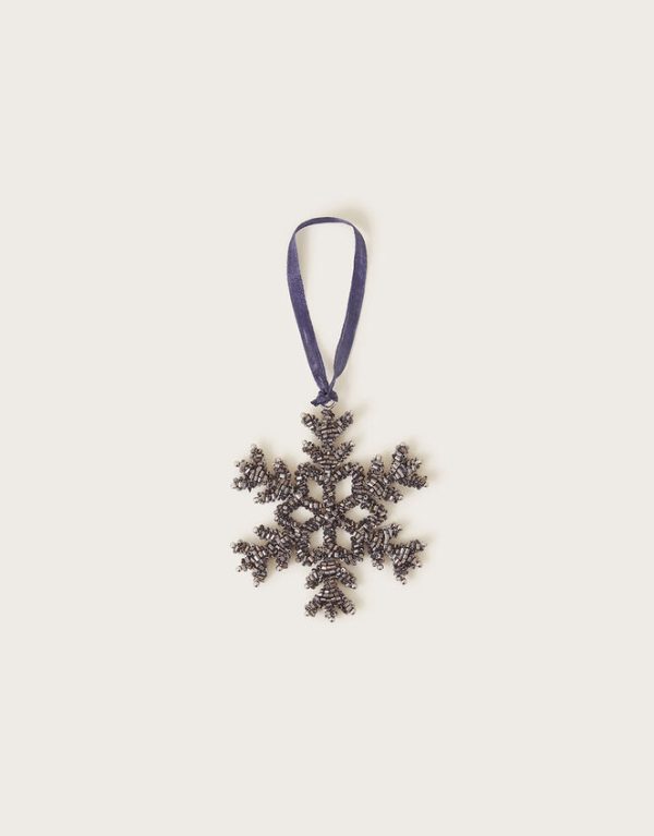 Monsoon Snowflake Hanging Decoration Silver