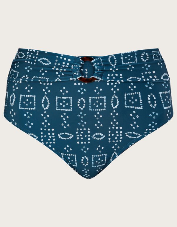 Monsoon Batik Dye Print Bikini Bottoms Blue - Image 5