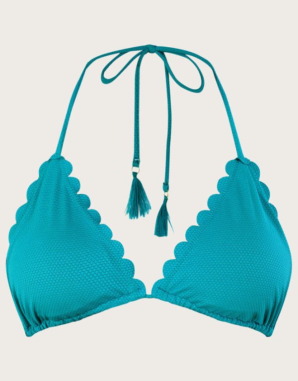 Monsoon Scallop Bikini Top Blue - Image 5