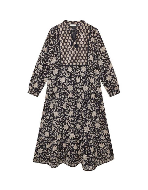 Monsoon Maison Hotel Floral Print Dress Black - Image 7