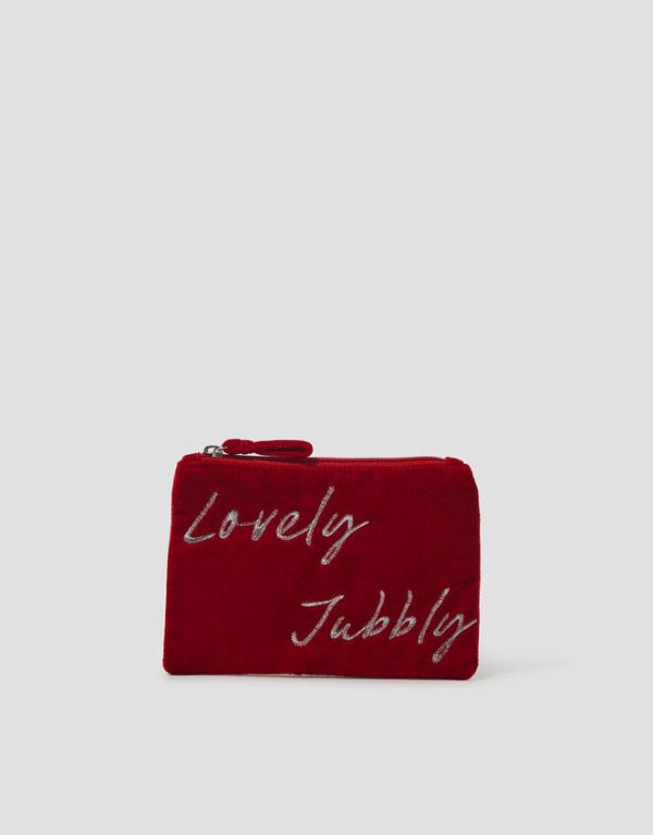 Monsoon Lovely Jubbly Embroidered Velvet Pouch - Image 2