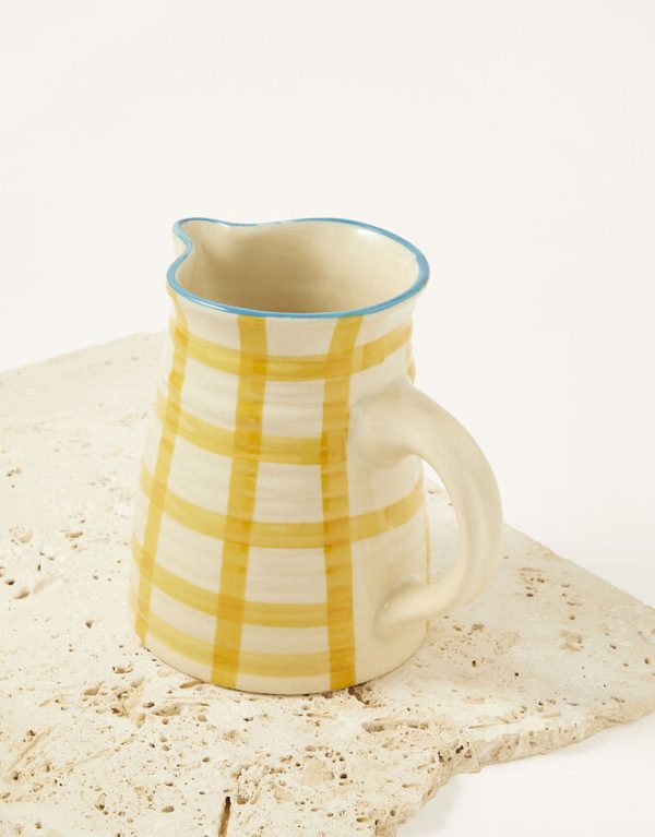 Monsoon Check Print Ceramic Jug - Image 2