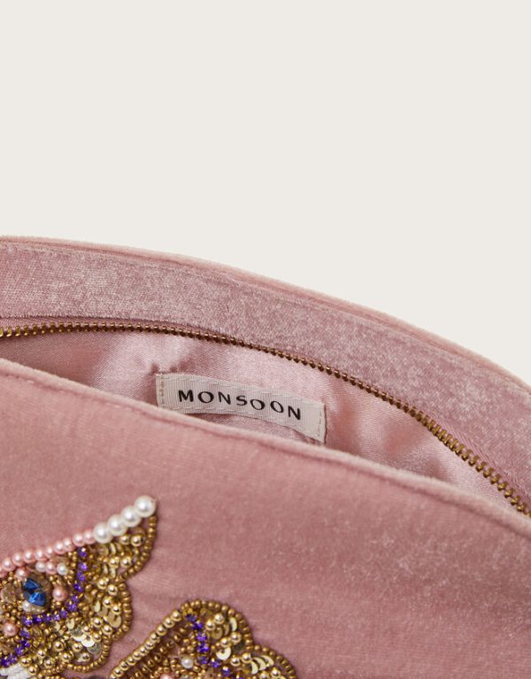 Monsoon Birdie Embellished Make Up Bag - Image 3