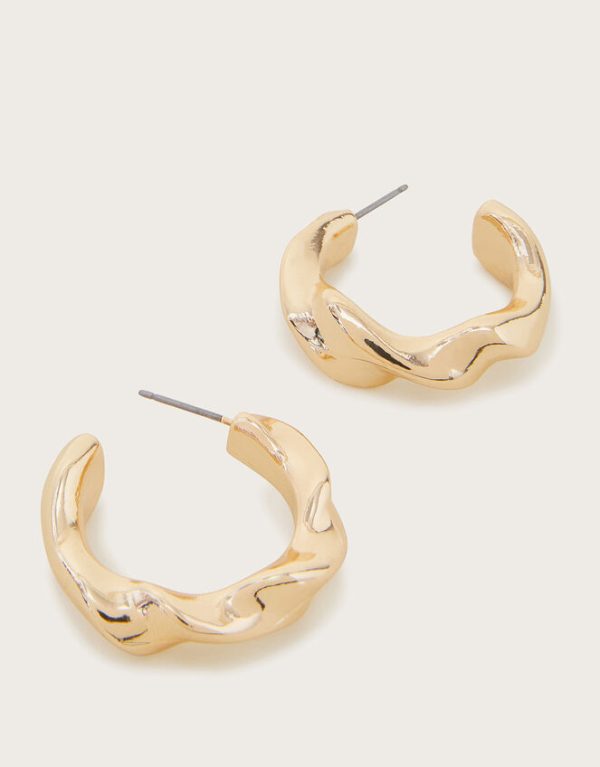 Monsoon Molten Twist Hoop Earrings - Image 2