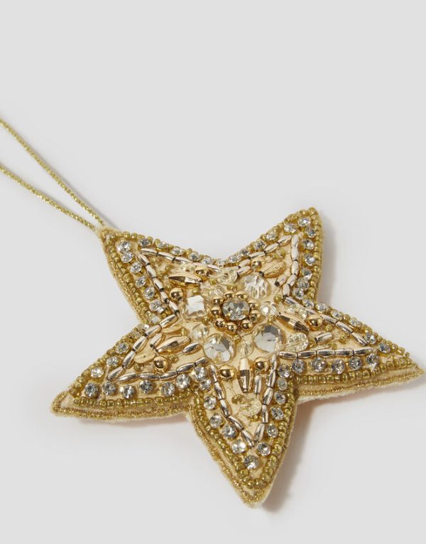 Monsoon Embellished Star Christmas Tree Decoration - Image 3