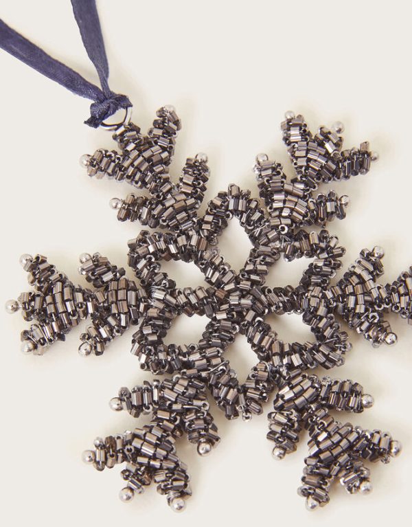 Monsoon Snowflake Hanging Decoration Silver - Image 2