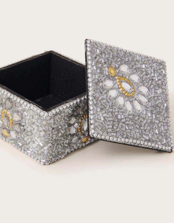 Monsoon Shellac Embellished Square Box Silver - Image 2