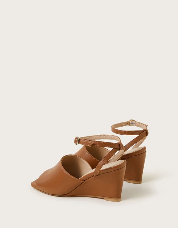 Monsoon Wedge Sandals Tan - Image 3