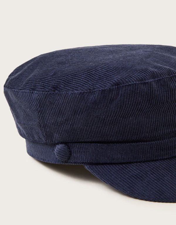 Monsoon Cord Baker Boy Hat Blue - Image 3