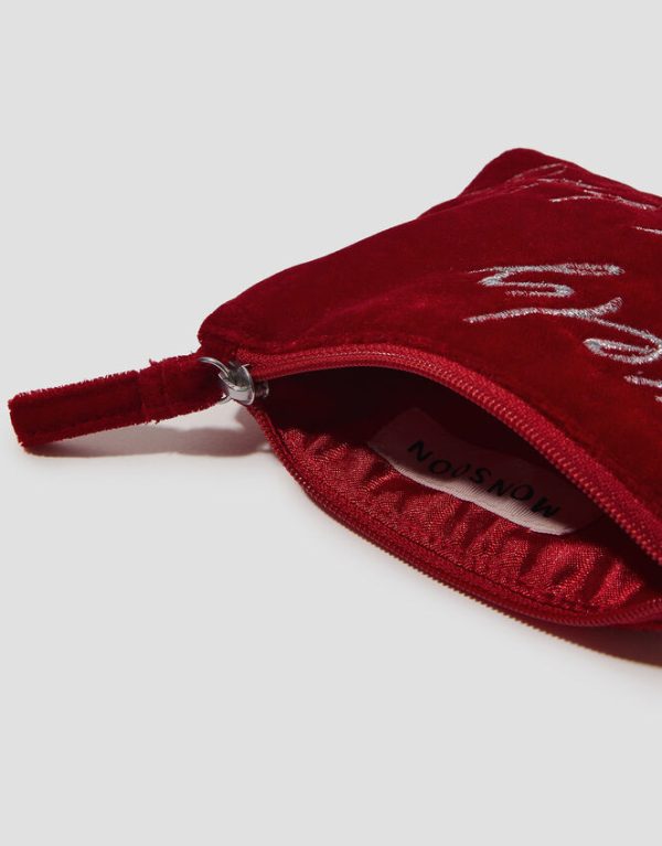 Monsoon Lovely Jubbly Embroidered Velvet Pouch - Image 4