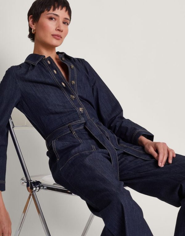 Monsoon Harper Denim JumpsuitBlue