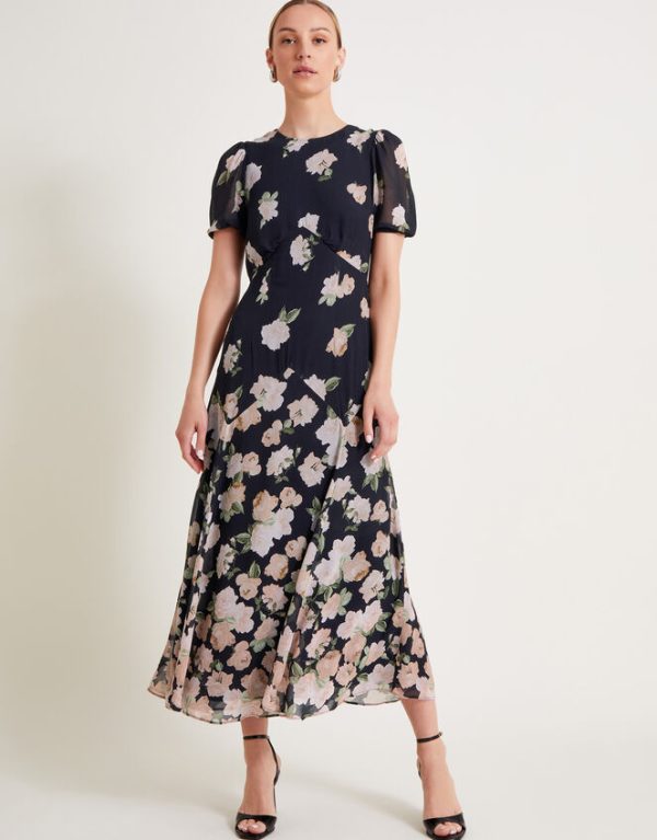 Monsoon Rosa Maxi Dress Black