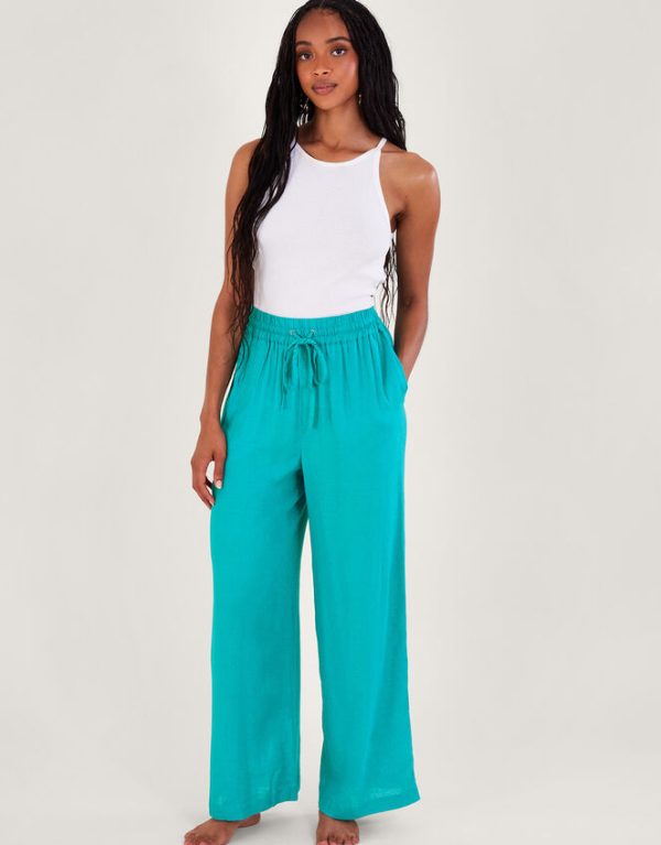 Monsoon Vicki Plain Trousers Blue