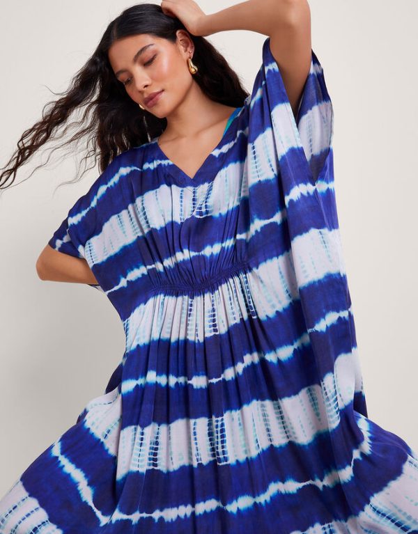 Monsoon Nova Tie Dye Kaftan Blue