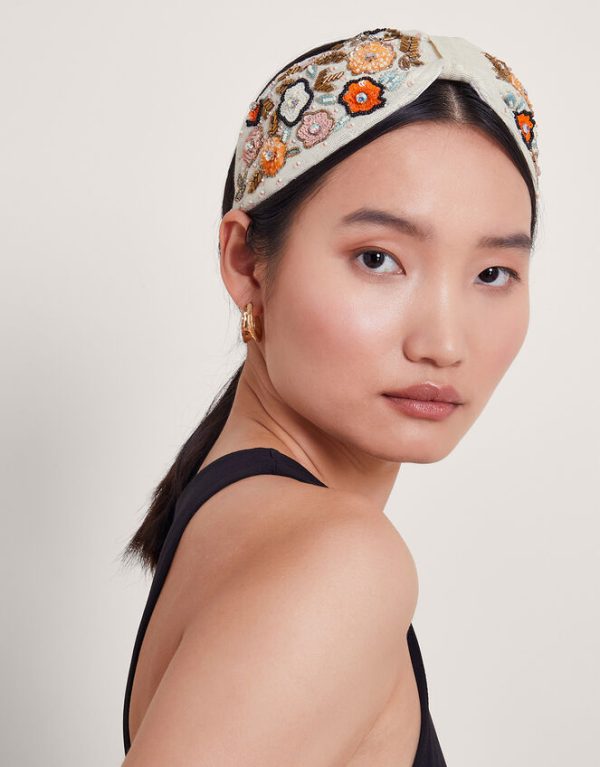 Monsoon Hand-Embellished Floral Headband