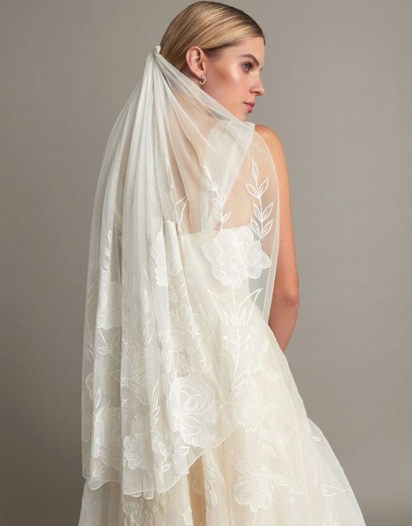 Monsoon Floral Embroidered Bridal Veil