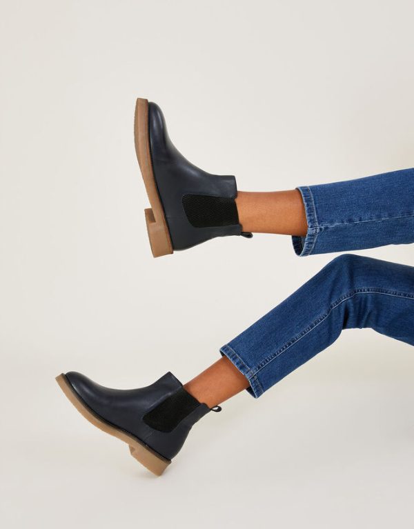 Monsoon Chiswick Leather Chelsea Boots Blue