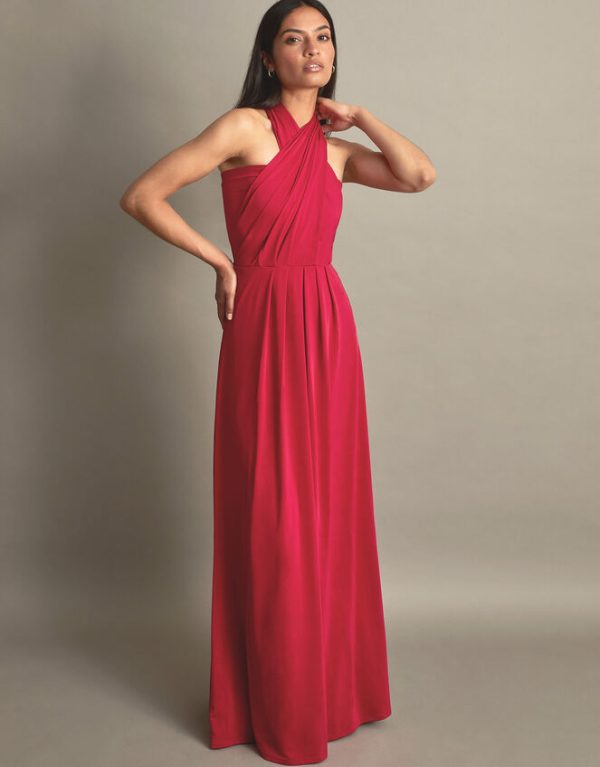 Monsoon Thea Multiway Bridesmaid Dress Red