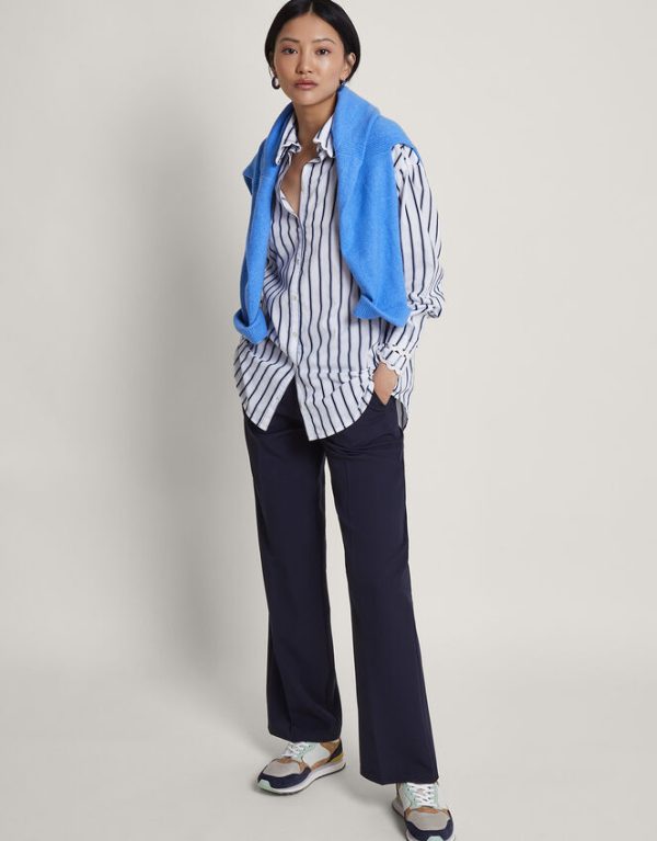 Monsoon Selma Longline Shirt Blue - Image 2