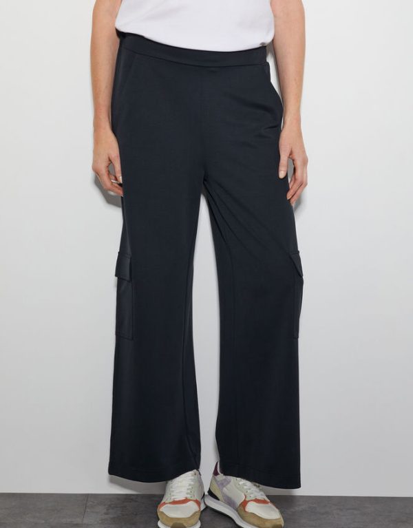 Monsoon Una Wide Leg Utility Trousers Grey - Image 2