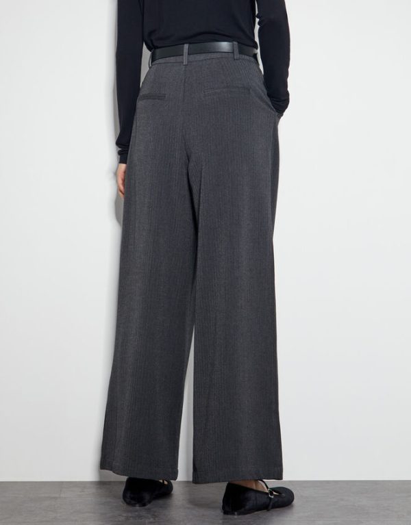 Monsoon Wren Wide Leg Trousers Grey - Image 3