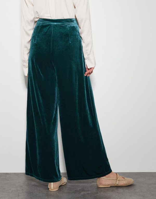 Monsoon Valery Wide Leg Velvet Trousers - Image 3