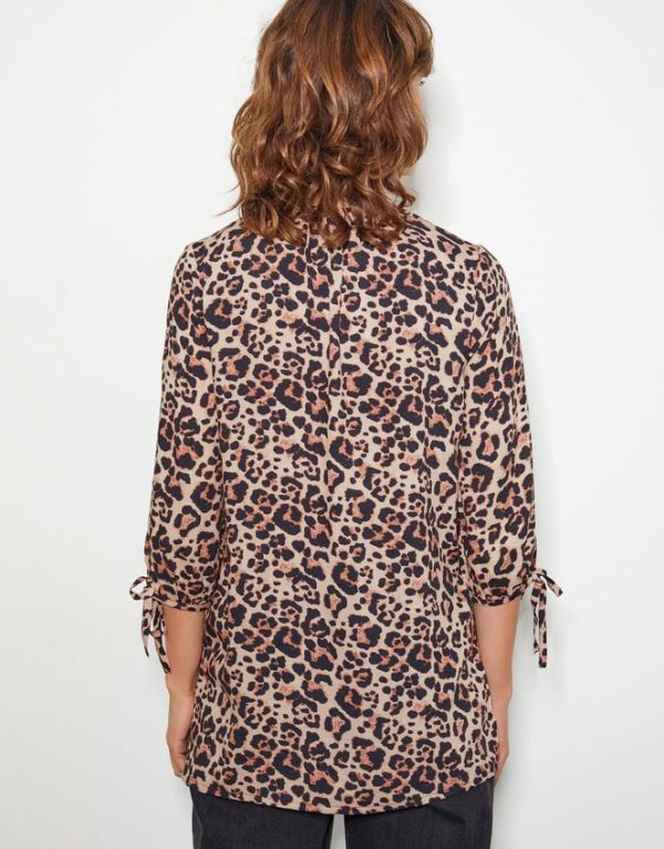 Monsoon Layla Leopard Print Blouse Brown - Image 2