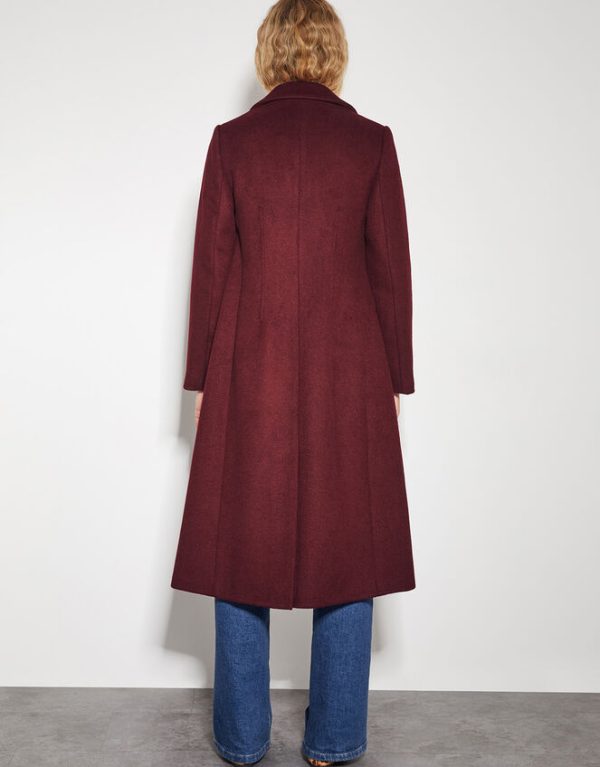 Monsoon Arabella A-Line Coat Red - Image 3