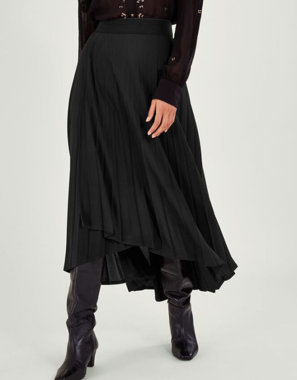 Monsoon Parly Pleated Skirt Black - Image 2