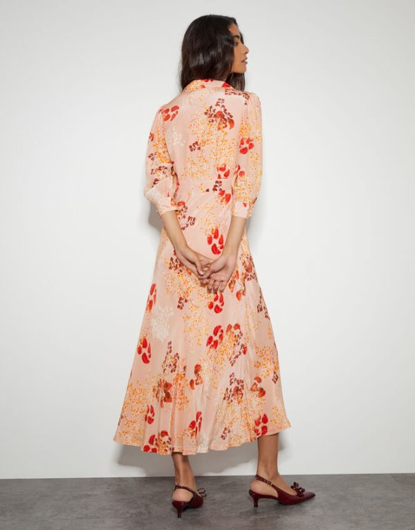 Monsoon Elise Shirt Dress Pink - Image 3